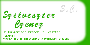 szilveszter czencz business card